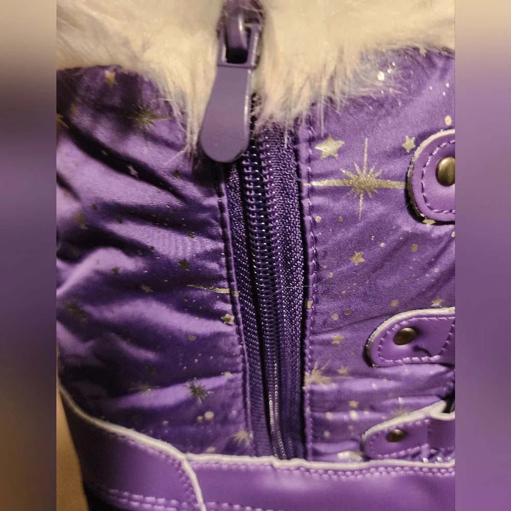 Demim Paris Purple and Black Rain & Snow Boots for All-Weather Adventures